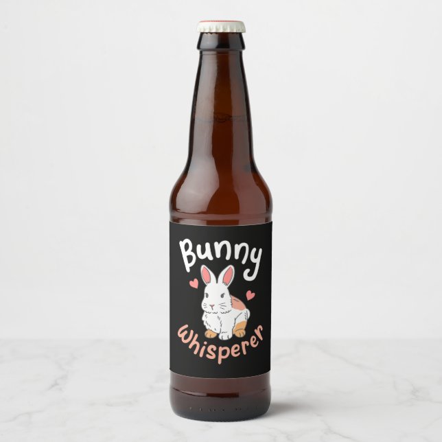 Rabbit Bunny Whisperer Beer Bottle Label (Front)