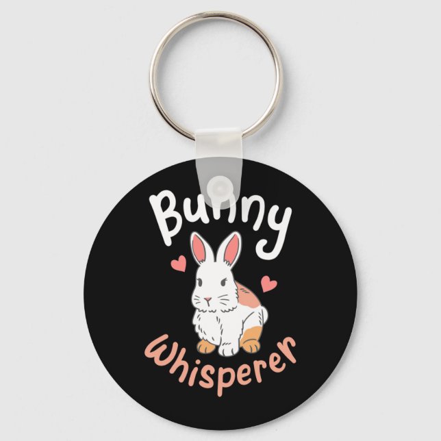 Rabbit Bunny Whisperer Key Ring (Front)