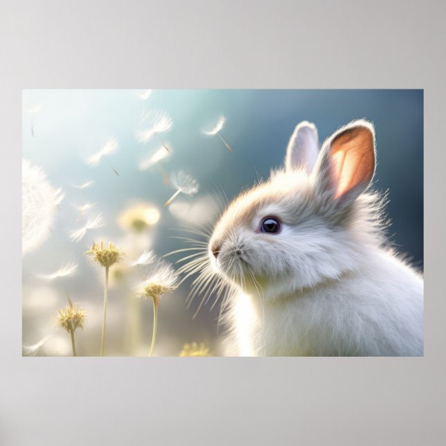 Rabbit Bunny Wild Animal Tranquil Peace Poster (Front)