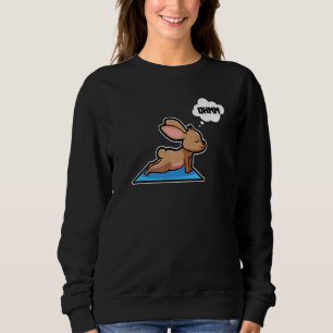 Rabbit Bunny Yoga Poses Sport Gymnastics Ohm Heart Sweatshirt