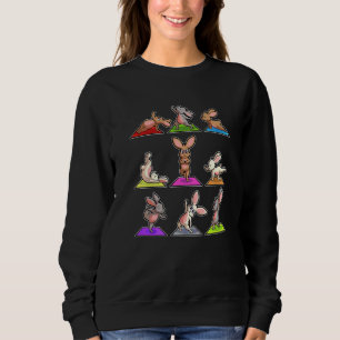 Rabbit Bunny Yoga Poses Sport Gymnastics Ohm Heart Sweatshirt