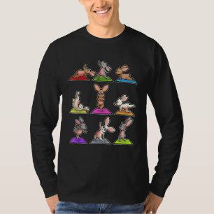 Rabbit Bunny Yoga Poses Sport Gymnastics Ohm Heart T-Shirt