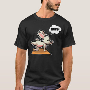 Rabbit Bunny Yoga Poses Sport Gymnastics Ohm Heart T-Shirt