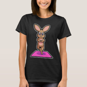 Rabbit Bunny Yoga Poses Sport Gymnastics Ohm Heart T-Shirt