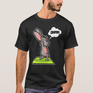 Rabbit Bunny Yoga Poses Sport Gymnastics Ohm Heart T-Shirt