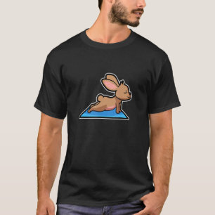 Rabbit Bunny Yoga Poses Sport Gymnastics Ohm Heart T-Shirt