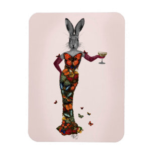Rabbit Butterfly Dress 2 Magnet