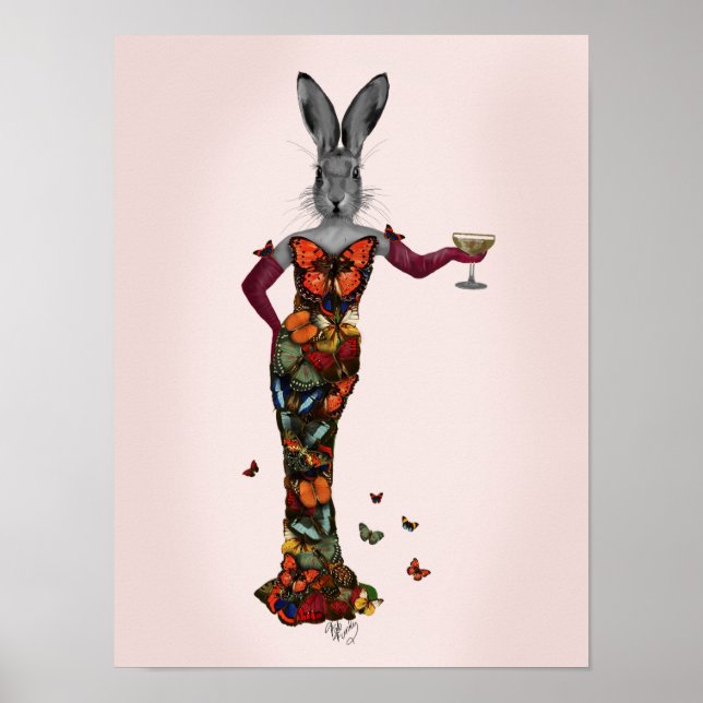 Rabbit Butterfly Dress Poster (Front)