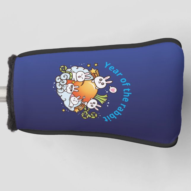 Rabbit carrot golf head cover (Front)
