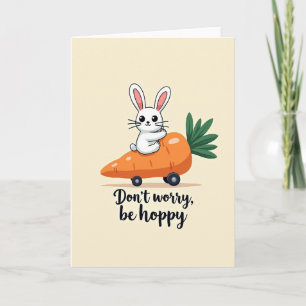 Rabbit Carrot Ride Message Card