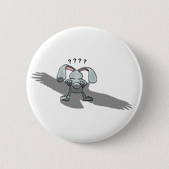 ????... Rabbit Cartoon Button (Front)
