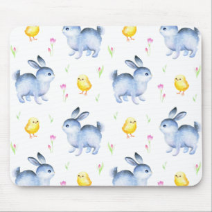 Rabbit & Chicks Lover Gift, Happy Easter Pattern Mouse Mat