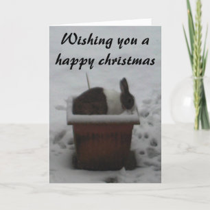rabbit christmas card