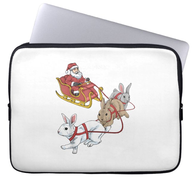 Rabbit Christmas  Laptop Sleeve (Front)