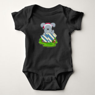 Rabbit Christmas Package Baby Bodysuit