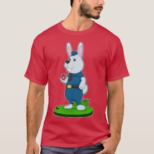 Rabbit Cop Doughnut Police T-Shirt