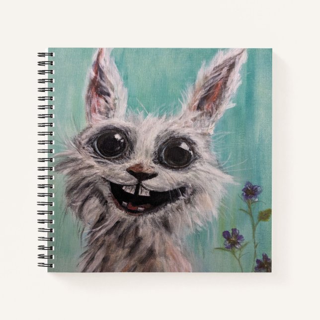 Rabbit Custom 8.5" x 8.5" Spiral Notebook (Front)
