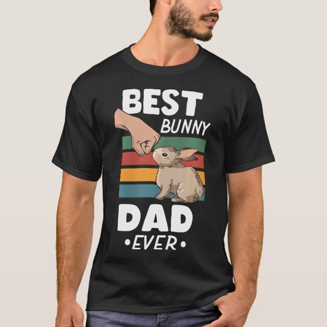 Rabbit Dad Bunny Lover Man Animal Husband T-Shirt (Front)
