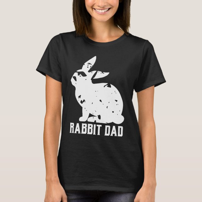 Rabbit Dad Mens Boys Owner Pet Bunny Easter Animal T-Shirt (Front)