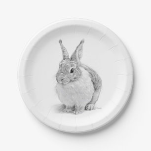 Rabbit Day Paper Plate