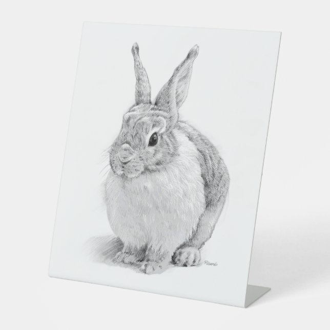Rabbit Day Pedestal Sign (Front)