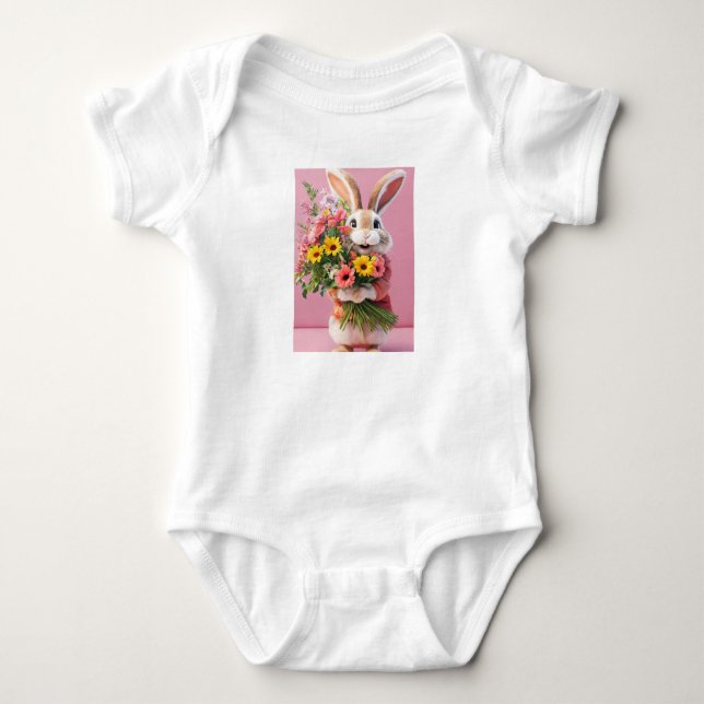RABBIT DESIGN BABY BODYSUIT (Front)