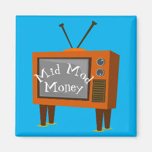 Rabbit Ears Retro Console TV Magnet