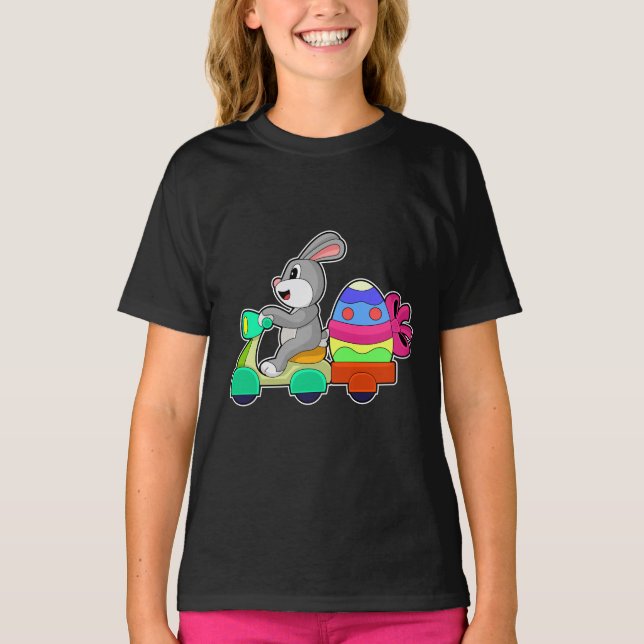 Rabbit Easter Easter egg Delivery service T-Shirt (Front)