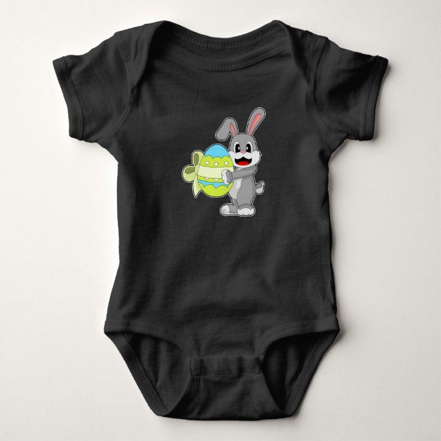 Rabbit Easter Easter egg Loop Baby Bodysuit (Front)