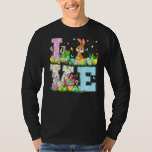 Rabbit Easter Egg Hunt Funny Love Rabbit Easter Su T-Shirt