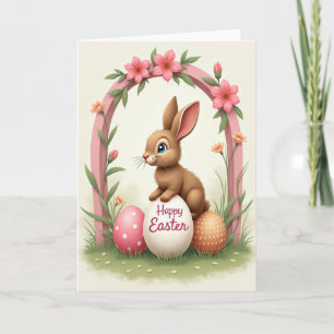 Rabbit Easter Greetings Card
