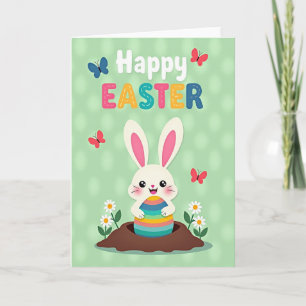 Rabbit Easter Pattern Card