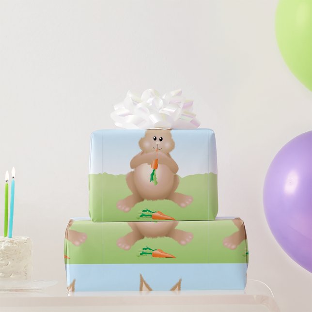 Rabbit Eating A Carrot Wrapping Paper (Creator Uploaded)