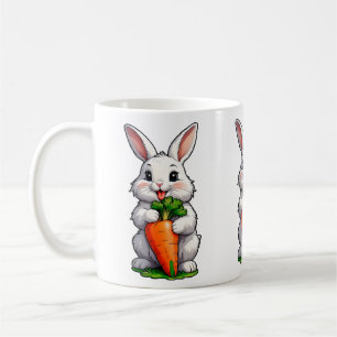 Rabbit Eating Carrot Coffee Mug