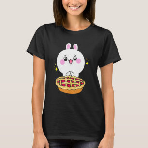 Rabbit Eating Crust Pie Bunny Bake Chef Baking Eas T-Shirt
