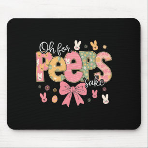 Rabbit Egg Bun For God Sake Happy Easter Bunny Kid Mouse Mat