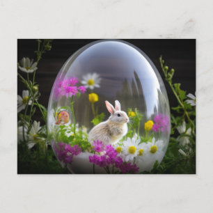 Rabbit Egg Sphere Postcard