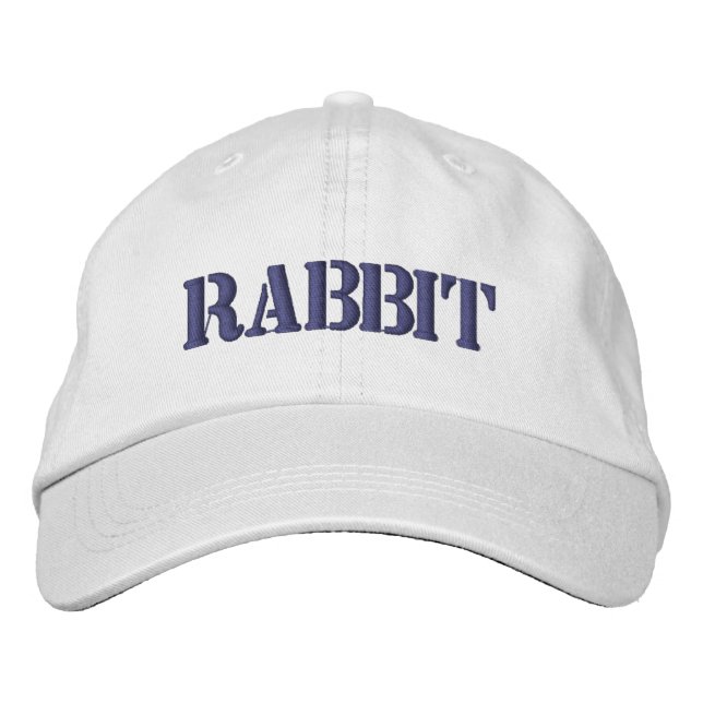 RABBIT EMBROIDERED BASEBALL CAP (Front)