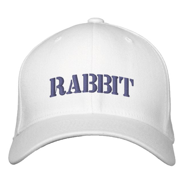 RABBIT EMBROIDERED BASEBALL CAP (Front)