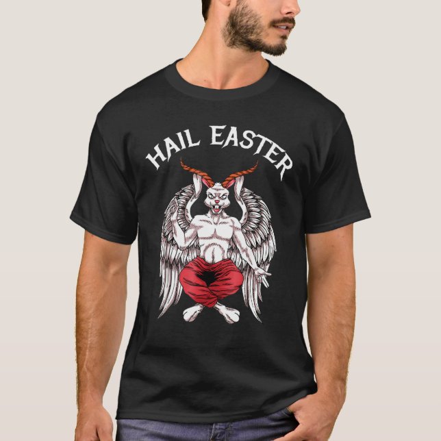Rabbit Evil Celebration Easter Sunday Spiritual De T-Shirt (Front)