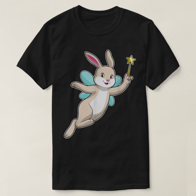 Rabbit Fairy Magic wand Wings  T-Shirt (Design Front)