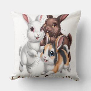 Rabbit family  cushion