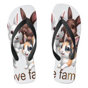 Rabbit family flip flops