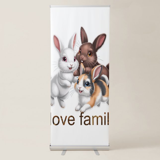 Rabbit family  retractable banner (Front)