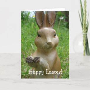 Rabbit Figurine, Happy Easter! Holiday Card