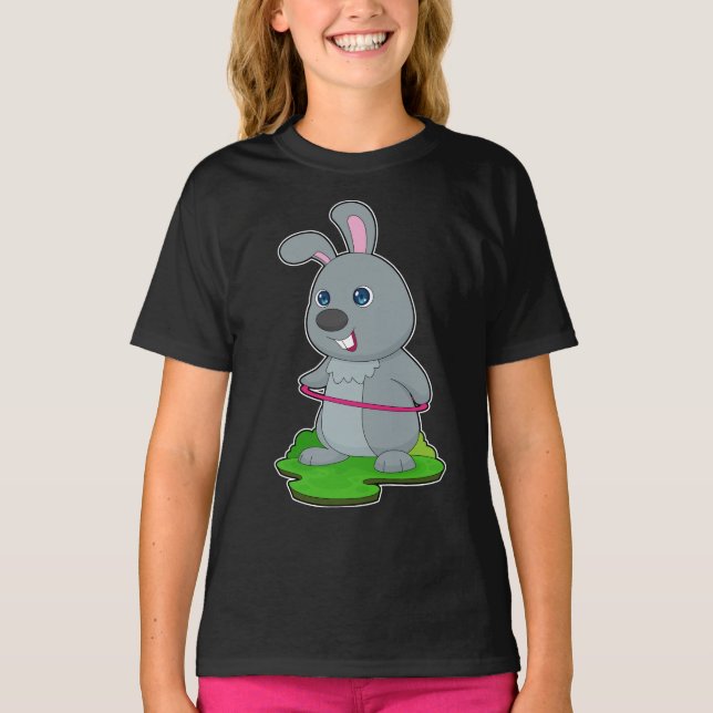 Rabbit Fitness Gymnastics Sports T-Shirt (Front)