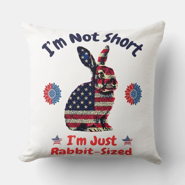 Rabbit Flag America Cushion (Front)