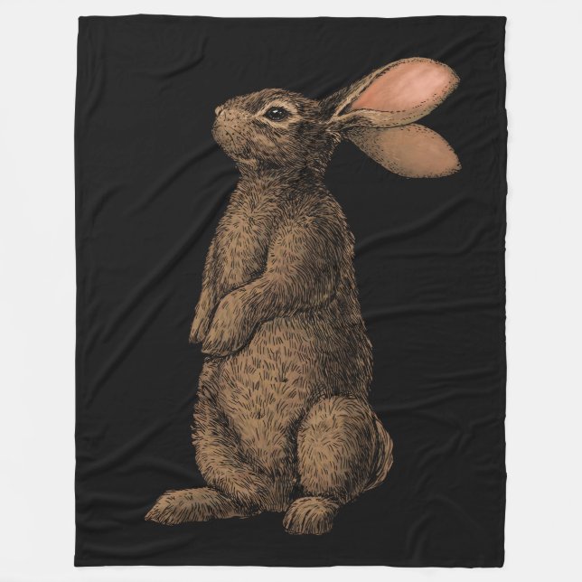 Rabbit Fleece Blanket (Front)
