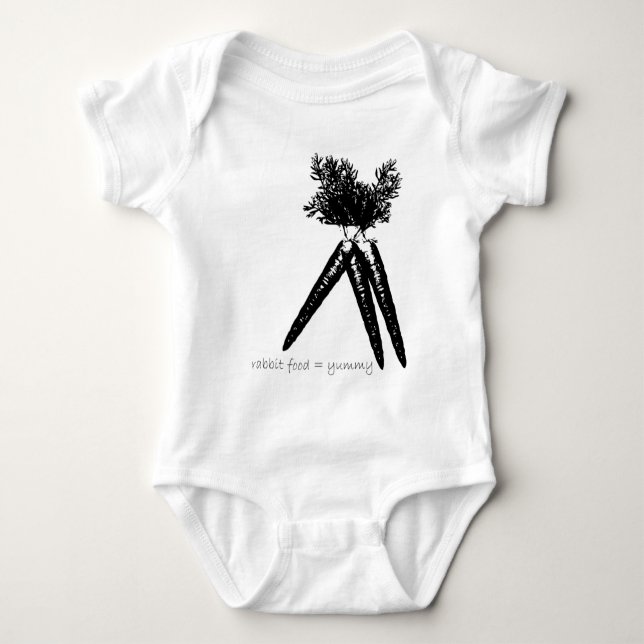 rabbit food baby bodysuit (Front)