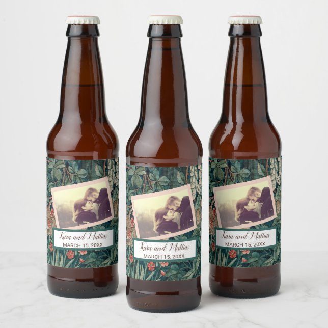 Rabbit Forest Wedding Beer Bottle Label (Bottles)